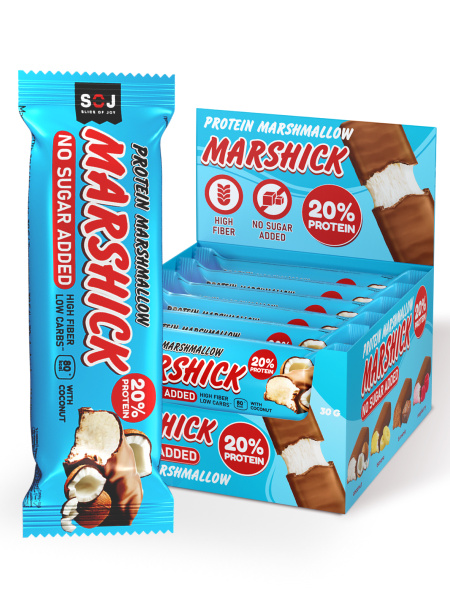 PROTEIN MARSHICK с кокосом без добавления сахара, 30 г