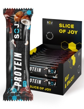 Протеиновый батончик Protein SOJ со вкусом кокоса 50 г.
