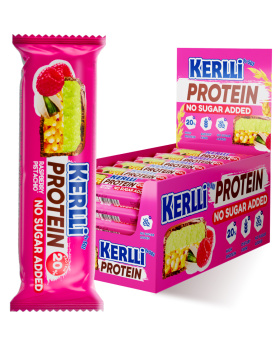 Батончик злаковый «KERLLI» с протеином и вкусом малины-фисташки без добавления сахара