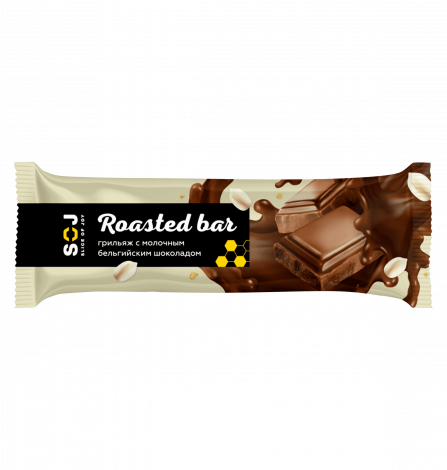 ROASTED BAR батончик SOJ Грильяж в молочном шоколаде 40 гр