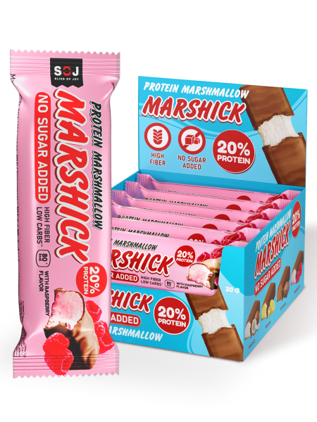 PROTEIN MARSHICK со вкусом малины без добавления сахара, 30 г
