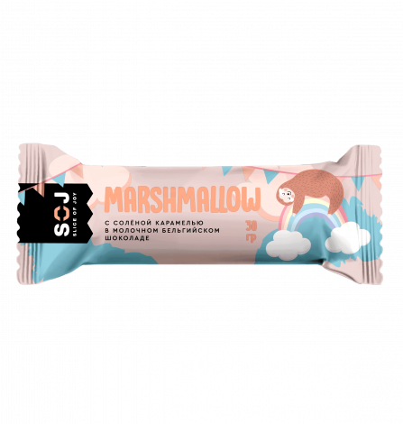 MARSHMALLOW KIDS SOJ с соленой карамелью в молочном шоколаде 30г