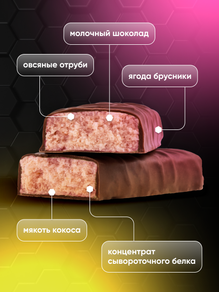 Протеиновый батончик Protein SOJ со вкусом малины 50 г.