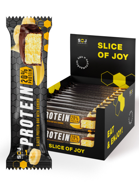 Протеиновый батончик Protein SOJ с банановым вкусом 50 г.