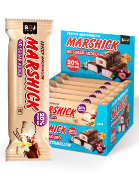 PROTEIN MARSHICK с ванилью в молочном шоколаде без сахара, 30 г