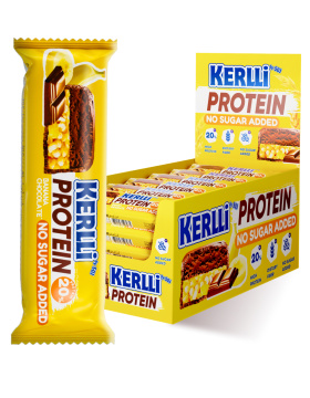 Батончик злаковый «KERLLI» с протеином и вкусом банана без добавления сахара