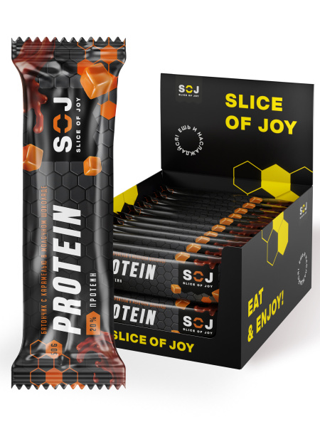 Протеиновый батончик Protein SOJ с соленой карамелью 50 г.
