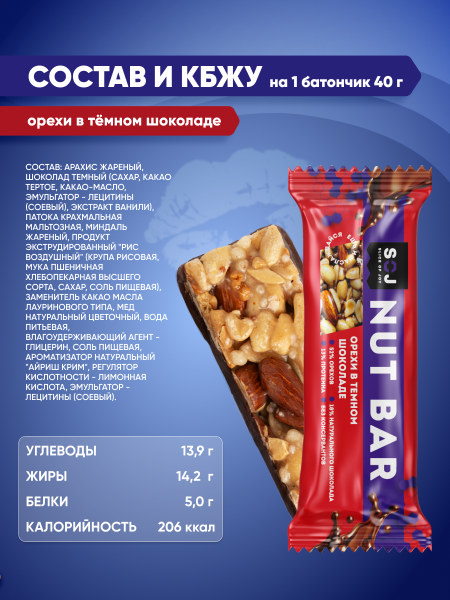 Ассорти ореховых батончиков NUT BAR